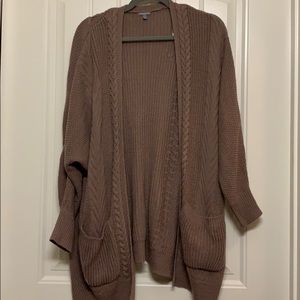 woven knit cardigan with pockets